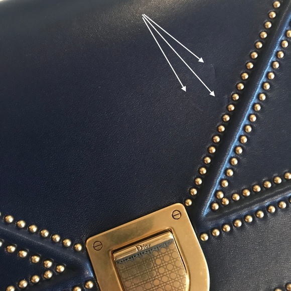 Dior Diorama Crossbody - Indigo Studded Lambskin - Picture 8 of 8